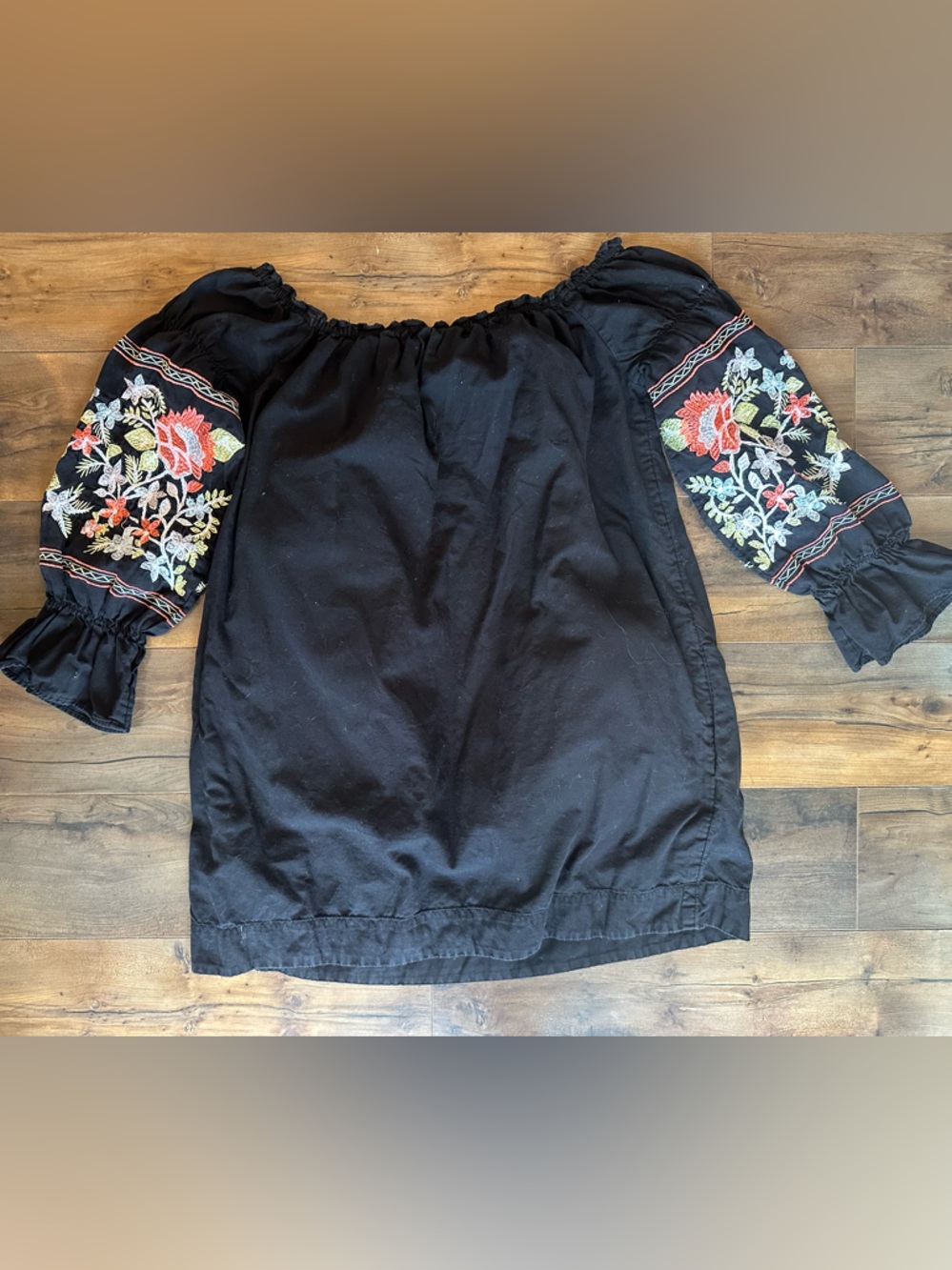Free People Fleur Du Jour Embroidered Off Shoulder Boho Festival Dress - Picture 8 of 9